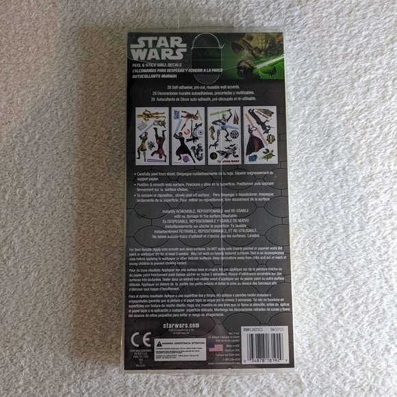 Star Wars The Clone Wars 28 Peel & Stick Wall Decals w/Lightsabers Glo-In Dark - Picture 2 of 7